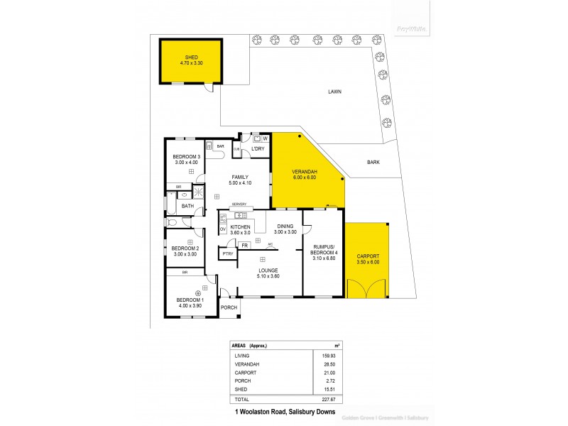 1 Woolaston Road, Salisbury Downs SA 5108 Floorplan