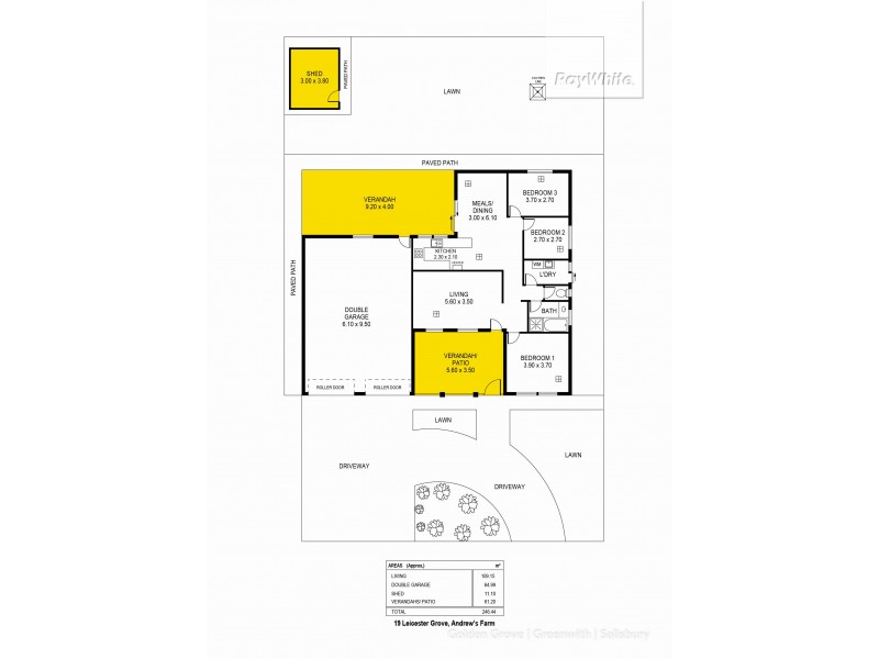 19 Leicester Grove, Andrews Farm SA 5114 Floorplan