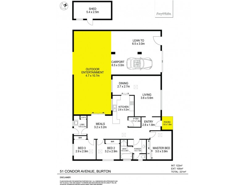 51 Condor Avenue, Burton SA 5110 Floorplan