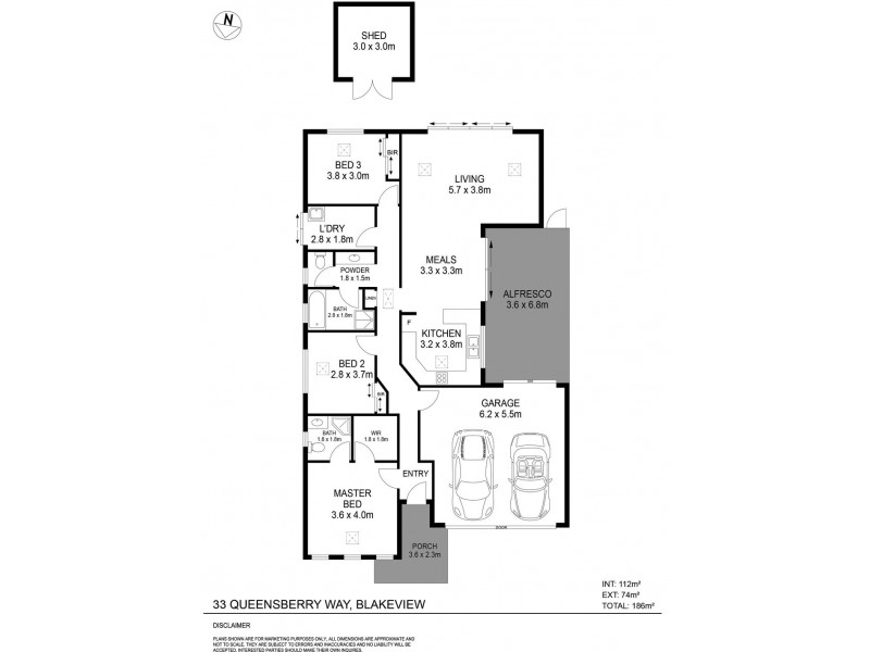 33 Queensberry Way, Blakeview SA 5114 Floorplan