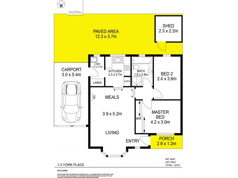 1/3 York Place, Woodville North SA 5012 Floorplan
