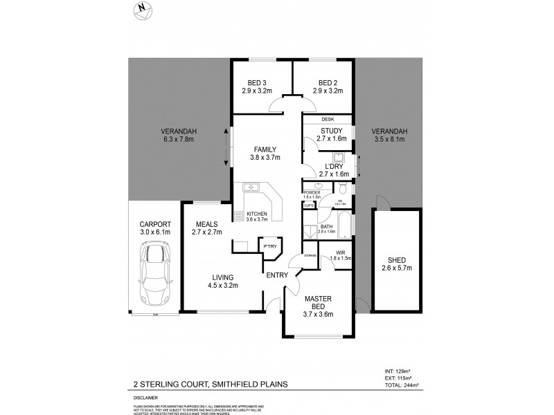 2 Sterling Court, Smithfield Plains SA 5114 Floorplan