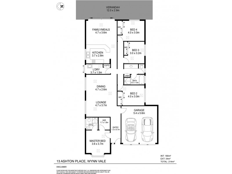 13 Ashton Place, Wynn Vale SA 5127 Floorplan