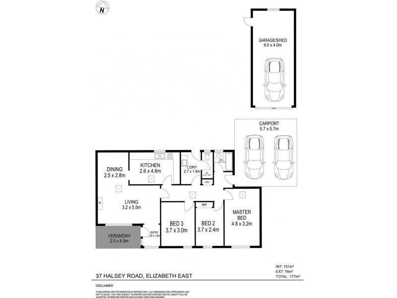 37 Halsey Road, Elizabeth East SA 5112 Floorplan