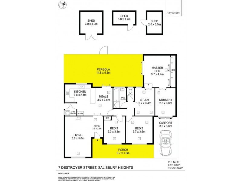 7 Destroyer Street, Salisbury Heights SA 5109 Floorplan