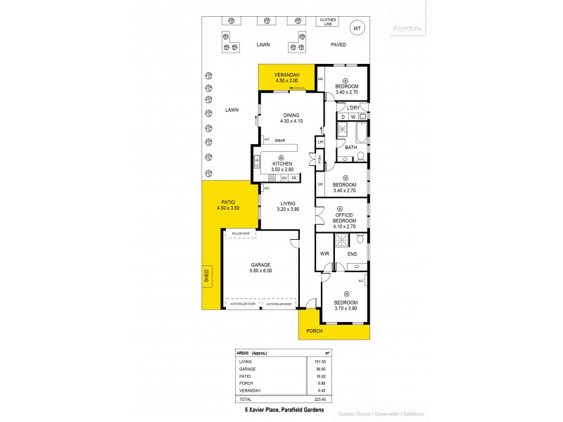 5 Xavier Place, Parafield Gardens SA 5107 Floorplan