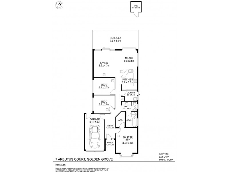7 Arbutus Court, Golden Grove SA 5125 Floorplan