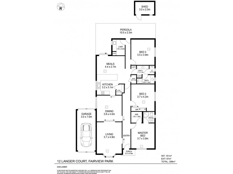 12 Langer Court, Fairview Park SA 5126 Floorplan