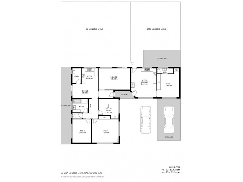 23-23A Eusebio Drive, Salisbury East SA 5109 Floorplan