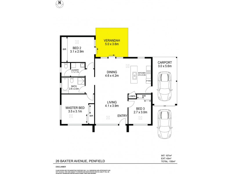 26 Baxter Avenue, Penfield SA 5121 Floorplan