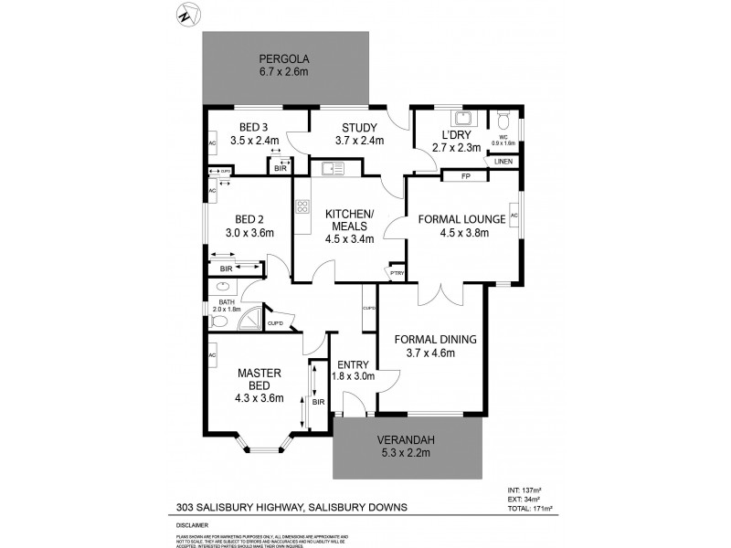 303 Salisbury Highway, Salisbury Downs SA 5108 Floorplan
