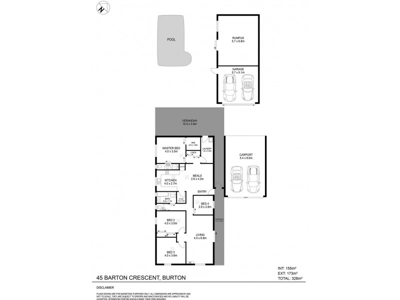 45 Barton Crescent, Burton SA 5110 Floorplan