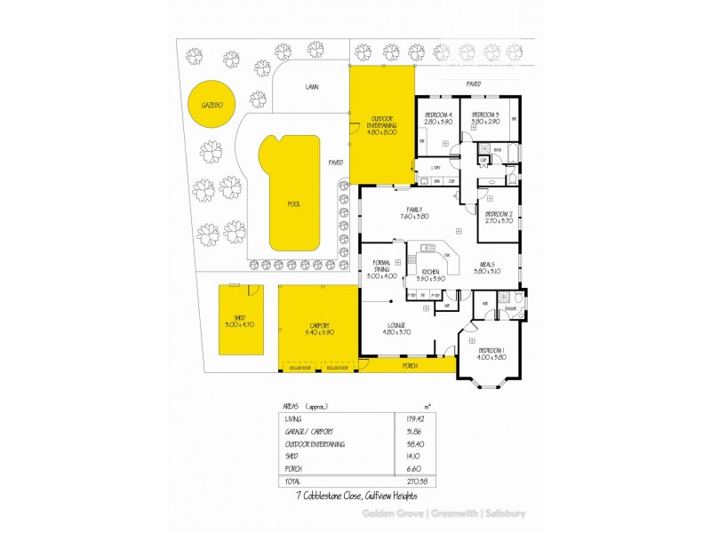7 Cobblestone Close, Gulfview Heights SA 5096 Floorplan