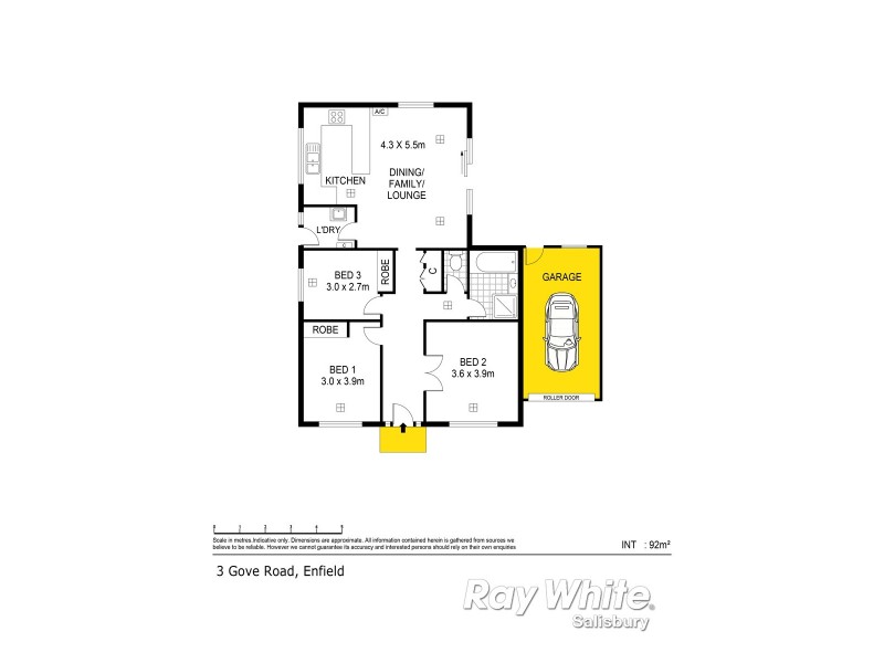 3 Gove Road, Enfield SA 5085 Floorplan