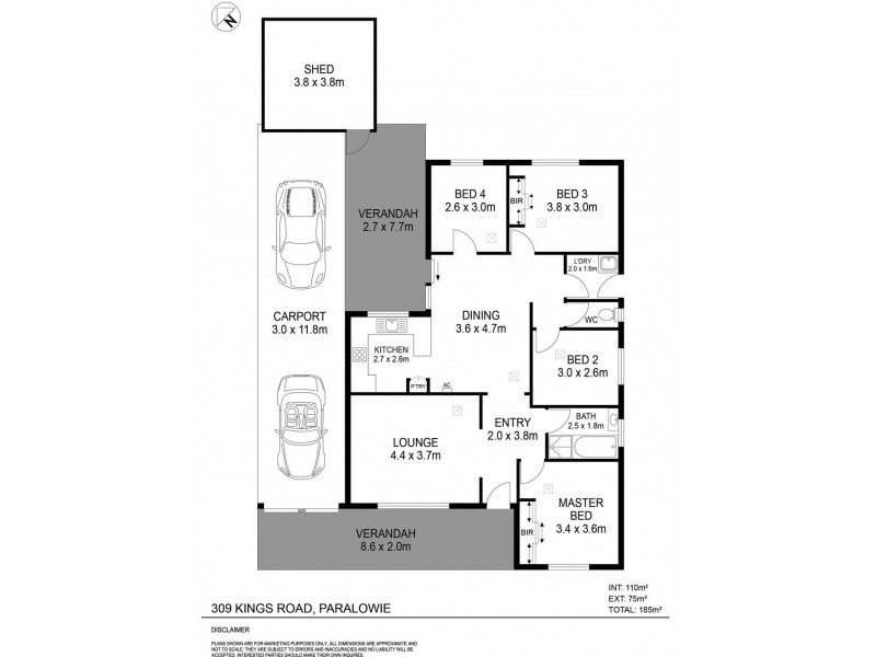 309 Kings Road, Paralowie SA 5108 Floorplan