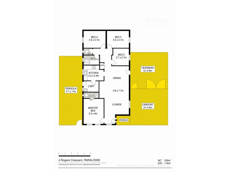 4 Rogers Crescent, Paralowie SA 5108 Floorplan