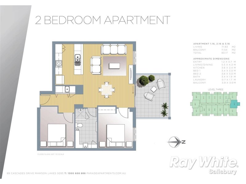 Unit 48/51 Victoria Parade, Mawson Lakes SA 5095 Floorplan