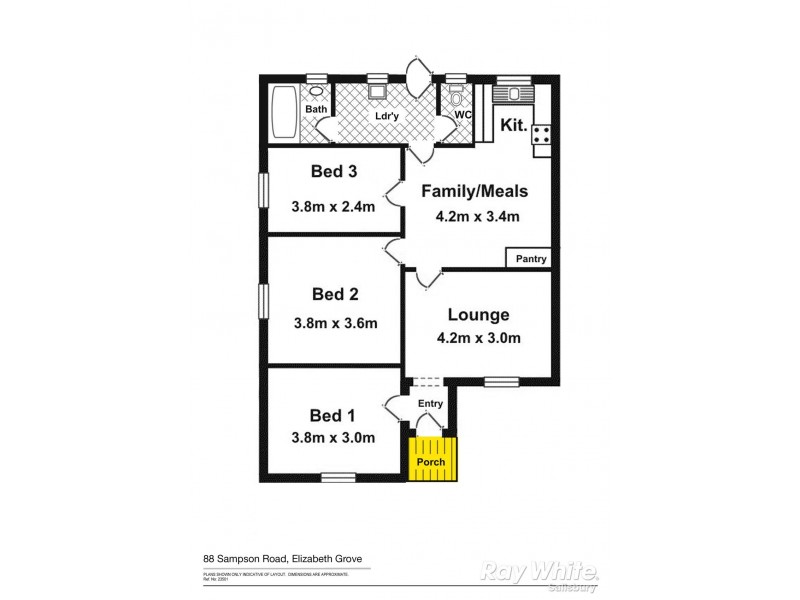 88 Sampson Road, Elizabeth Grove SA 5112 Floorplan