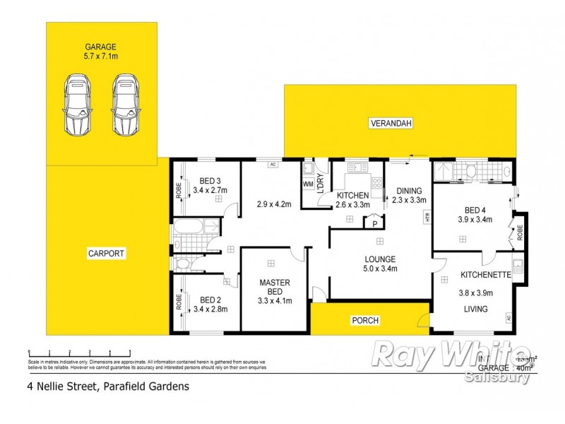 4 Nellie Street, Parafield Gardens SA 5107 Floorplan