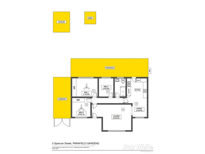 5 Spencer Street, Parafield Gardens SA 5107 Floorplan