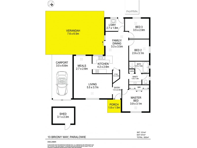 13 Briony Way, Paralowie SA 5108 Floorplan