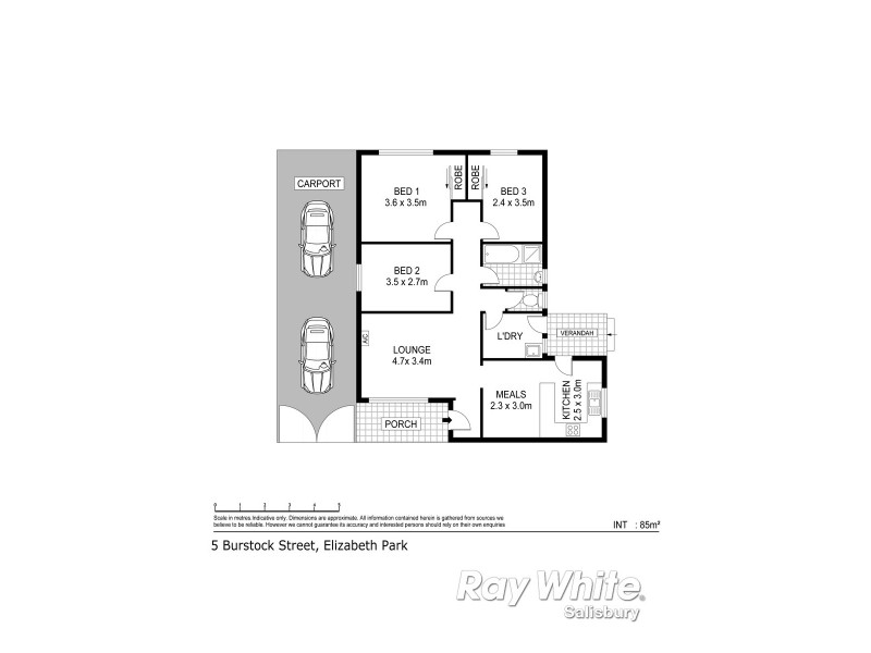 5 Burstock Street, Elizabeth Park SA 5113 Floorplan