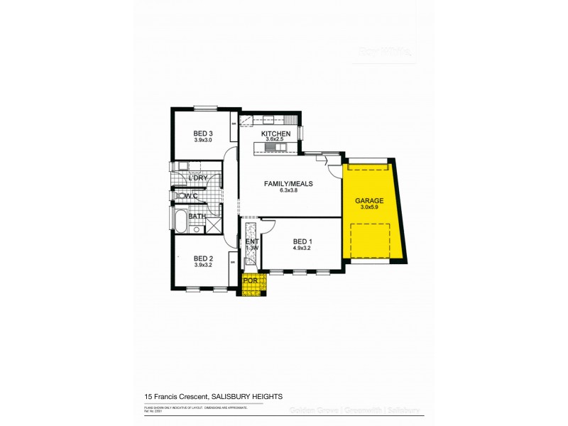 15 Francis Crescent, Salisbury Heights SA 5109 Floorplan