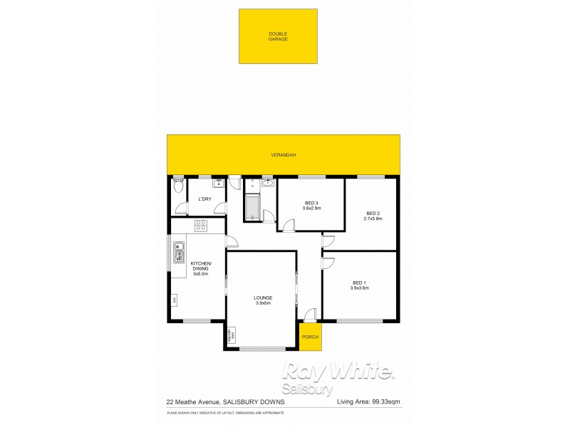 22 Meath Avenue, Salisbury Downs SA 5108 Floorplan