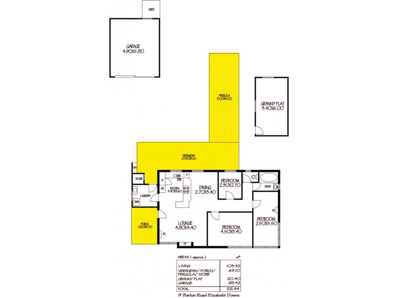 9 Barton Road, Elizabeth Downs SA 5113 Floorplan