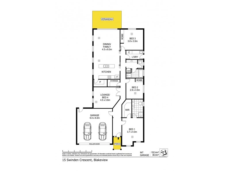 15 Swinden Crescent, Blakeview SA 5114 Floorplan