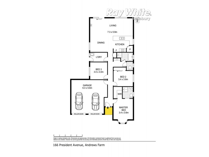 166 President Avenue, Andrews Farm SA 5114 Floorplan