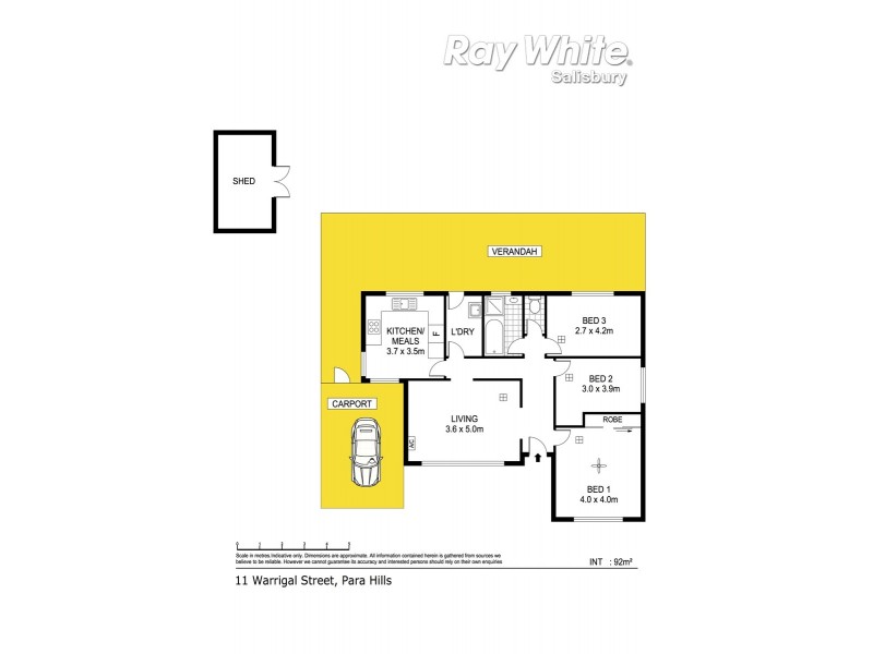 11 Warrigal Street, Para Hills SA 5096 Floorplan
