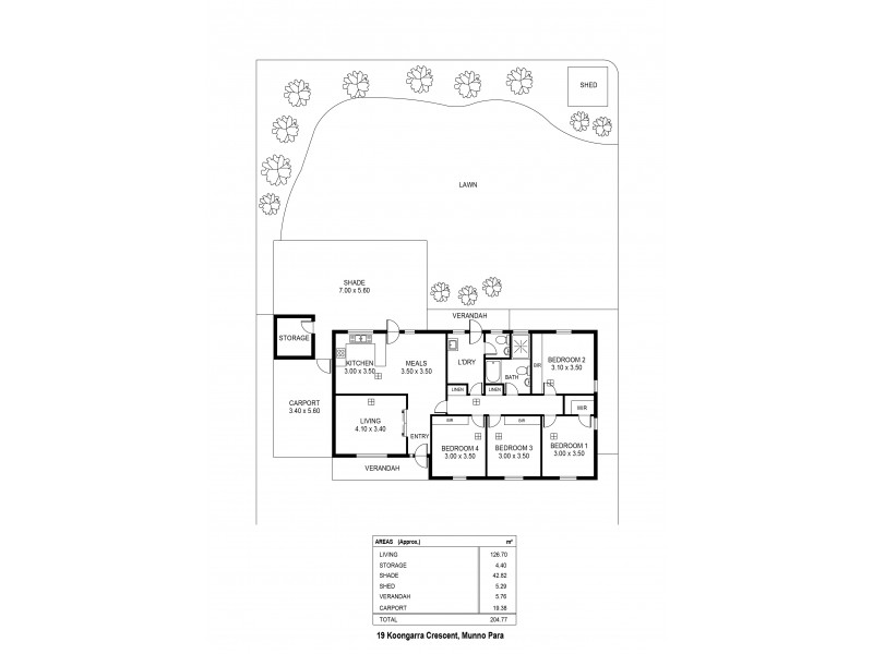 19 Koongarra Crescent, Munno Para SA 5115 Floorplan