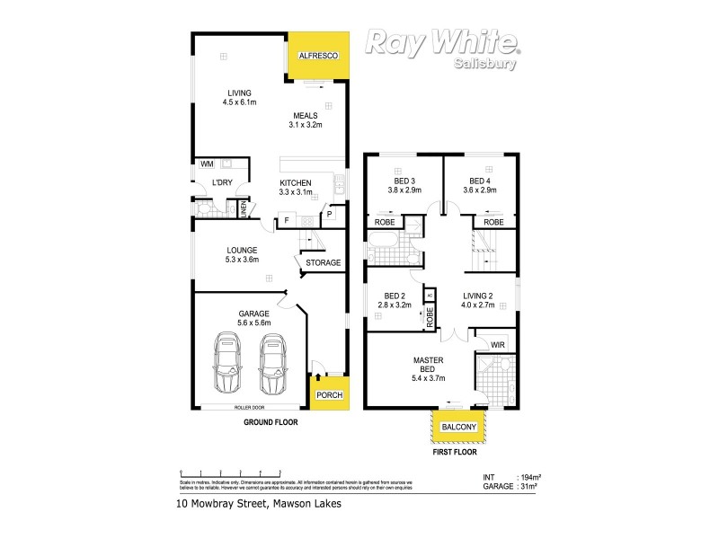 10 Mowbray Street, Mawson Lakes SA 5095 Floorplan