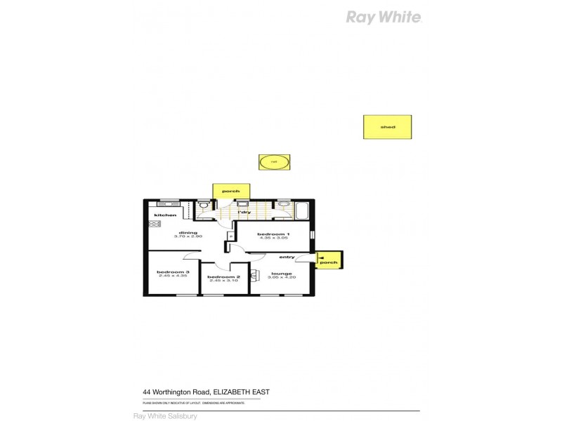 44 Worthington Road, Elizabeth East SA 5112 Floorplan