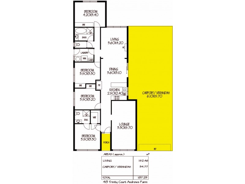 48 Trinity Court, Andrews Farm SA 5114 Floorplan
