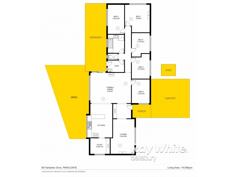 85 Fairbanks Drive, Paralowie SA 5108 Floorplan