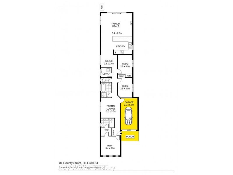 34 County Street, Hillcrest SA 5086 Floorplan