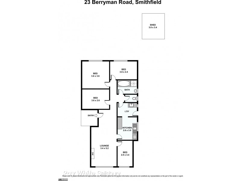 23 Berryman Road, Smithfield Plains SA 5114 Floorplan