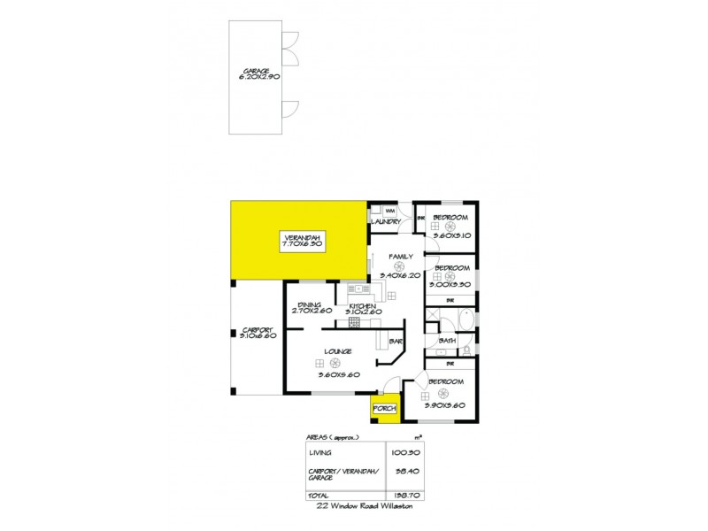 22 Window Road, Willaston SA 5118 Floorplan