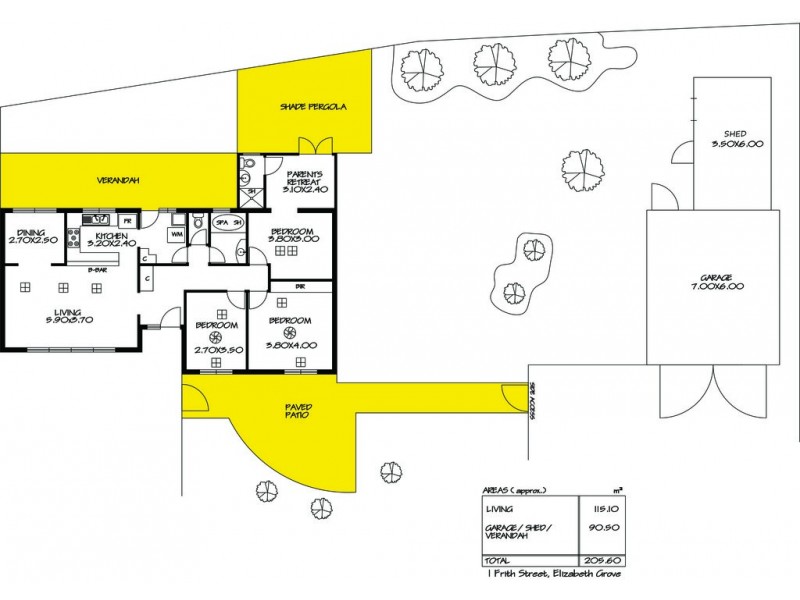 1 Frith Street, Elizabeth Grove SA 5112 Floorplan