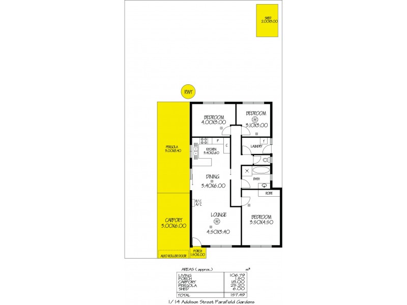 1/14 Addison Street, Parafield Gardens SA 5107 Floorplan