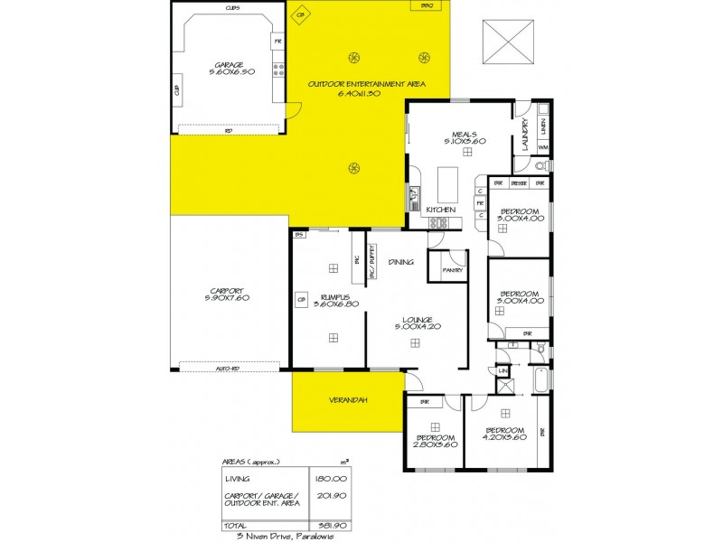3 Niven Drive, Paralowie SA 5108 Floorplan