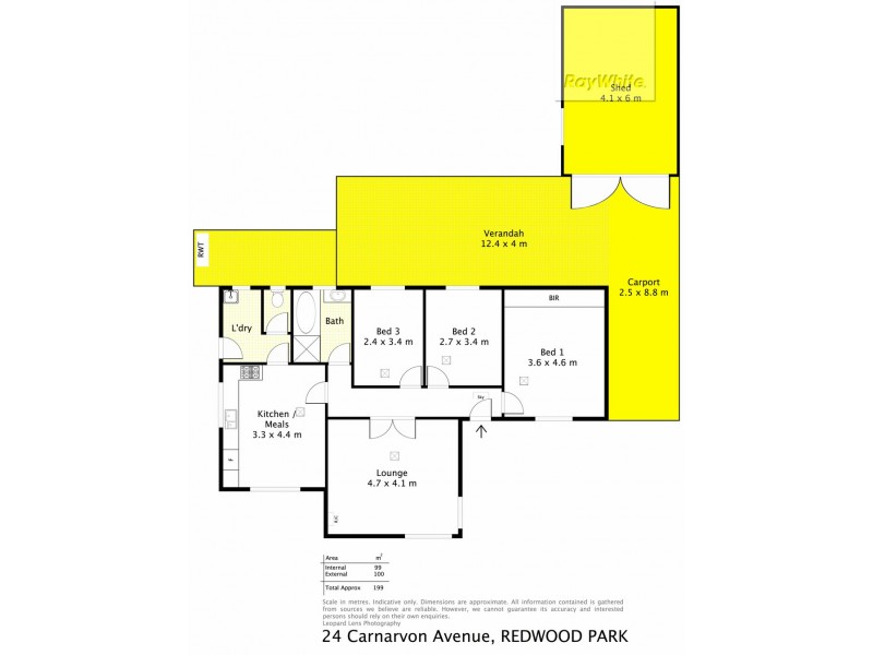 24 Carnarvon Avenue, Redwood Park SA 5097 Floorplan