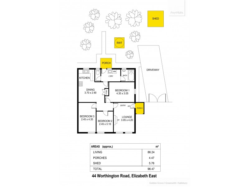 44 Worthington Road, Elizabeth East SA 5112 Floorplan