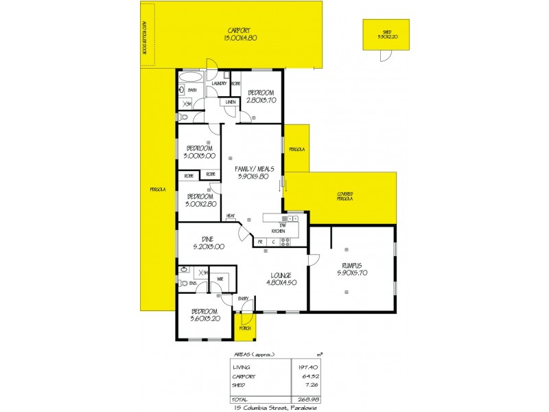 15 Columbia Street, Paralowie SA 5108 Floorplan
