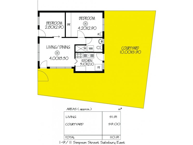 1/9-11 Simpson Street, Salisbury East SA 5109 Floorplan