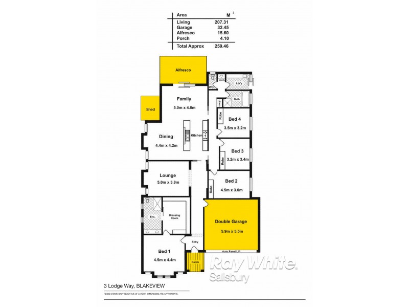 3 Lodge Way, Blakeview SA 5114 Floorplan