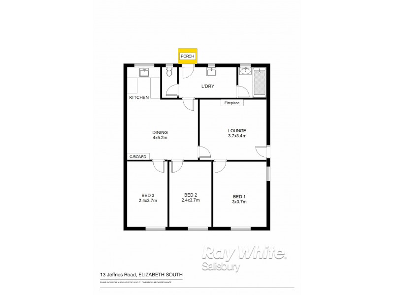 13 Jeffries Street, Elizabeth South SA 5112 Floorplan