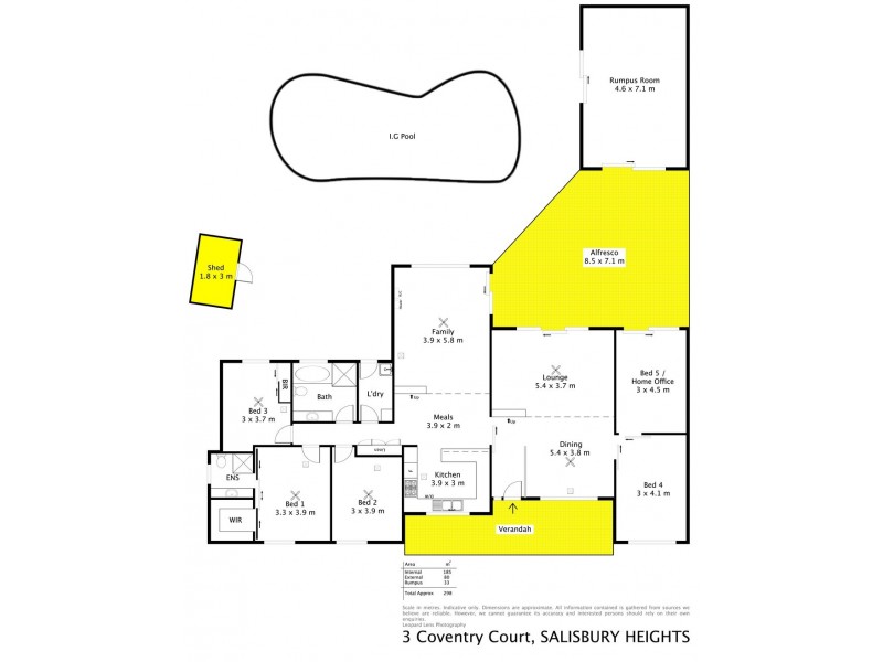 3 Coventry Court, Salisbury Heights SA 5109 Floorplan